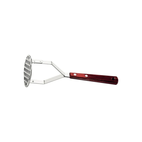 Amassador De Batatas Tramontina Polywood Vermelho Aço Inox Com Cabo Madeira Tratada Alta Resistência