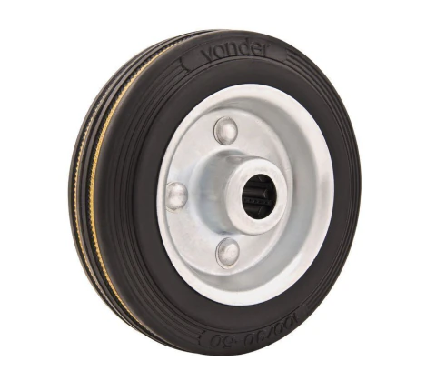 Roda Borracha 6 Média 160kg Rolete 20mm Vonder