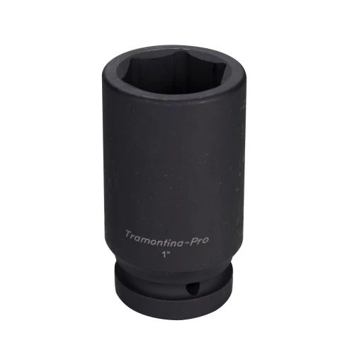 Soquete de Impacto Sextavado Longo 46mm 1'' Aço Cromo Molibdênio Tramontina PRO Durável