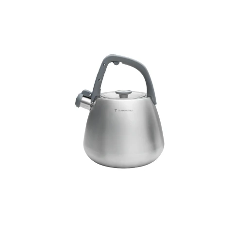 Chaleira Tramontina Aço Inox 4 L Com Apito E Cabo De Nylon Compatível Com Fogão De Indução