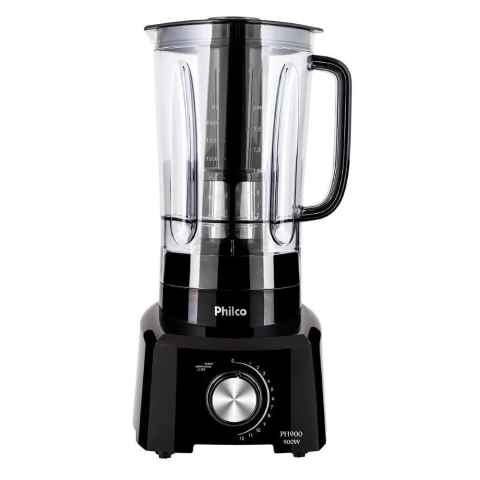 Liquidificador PH900 1200W Philco Preto 3L Com 6 Lâminas 12 Velocidades 127V