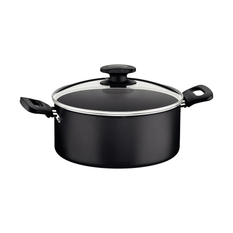 Caçarola Tramontina Loreto Antiaderente Starflon Max 24 Cm 4,7 Litros Grafite Com Tampa