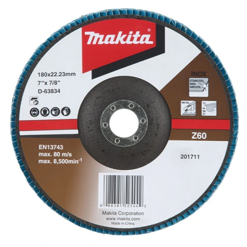 Flap Disco 180 mm Grão Z60 Makita
