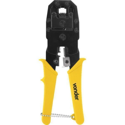 Alicate crimpador 8" s/ catraca p/ rj45/rj12/rj11/ Vonder