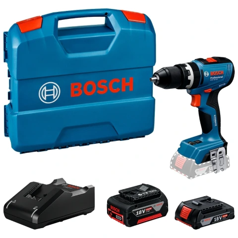 Parafusadeira Furadeira Bosch Gsb 18V-65 Com Maleta E Kit