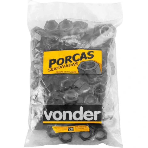 Porca Sextavada 3/4'' Nc 8.8 10 Fios Por Polegada Nove54 Aço Carbono