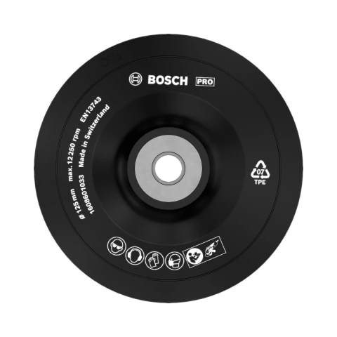 Prato De Borracha Bosch Pro Para Disco De Fibra 125mm M14