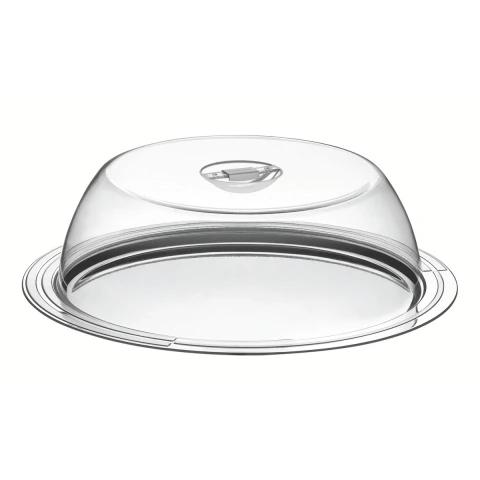 Porta-Bolo Tramontina Ciclo Em Aço Inox Com Tampa 33 Cm Transparente