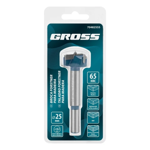 Broca Fresa Forstner Para Madeira 25mm Haste Cilíndrica