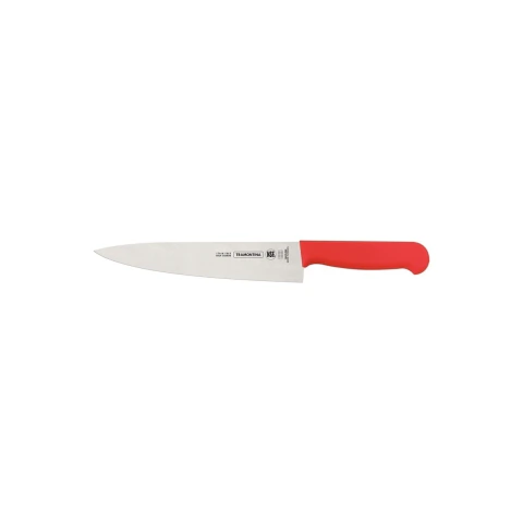 Faca Para Carne 8 Polegadas Aço Inox Profissional Master Cabo Vermelho Tramontina