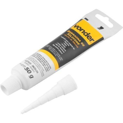 Borracha Silicone Acético Incolor 50G - Vonder
