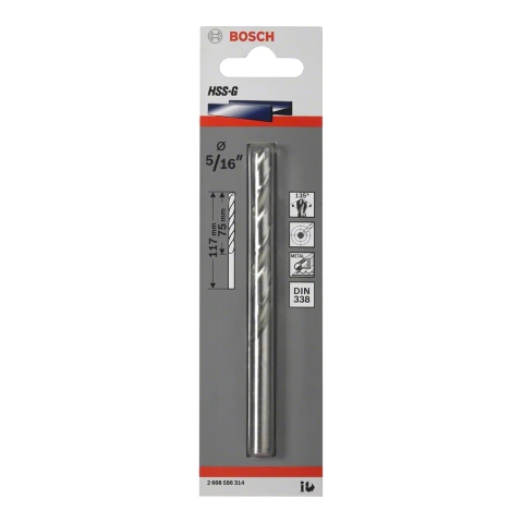 Broca Para Metal Bosch Aço Rápido Hss-G 5/16''