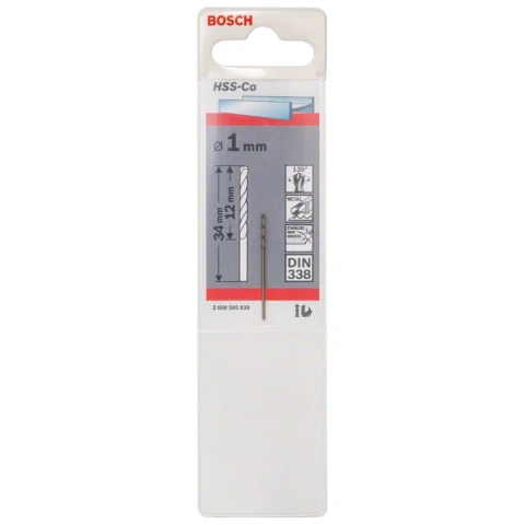 Broca Para Metal Bosch Aço Rápido Hss-Co 1mm