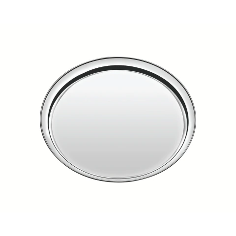Bandeja Tramontina Service Redonda 30 Cm Em Aço Inox Com Acabamento Em Brilho Alta Durabilidade