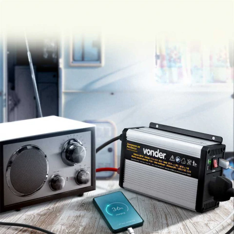 Inversor De Potencia 600W 12V Para 220V Vonder