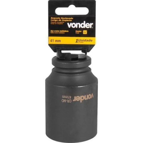 Soquete Sextavado Impacto Longo 3/4" 41mm Aço Cromo Vonder