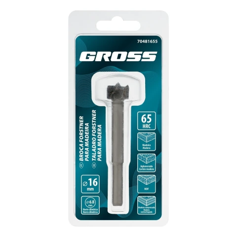 Broca Forstner Para Madeira 16mm Aço 45 VK8 Gross