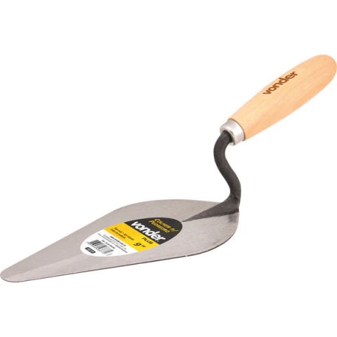 Colher para pedreiro 10" oval cabo madeira - Vonder Plus