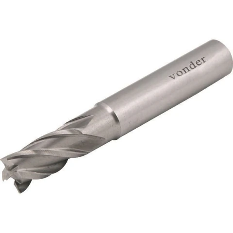 Fresa Topo Aço Rápido 13mm 4 Costes Reto 12mm Din 8 Vonder