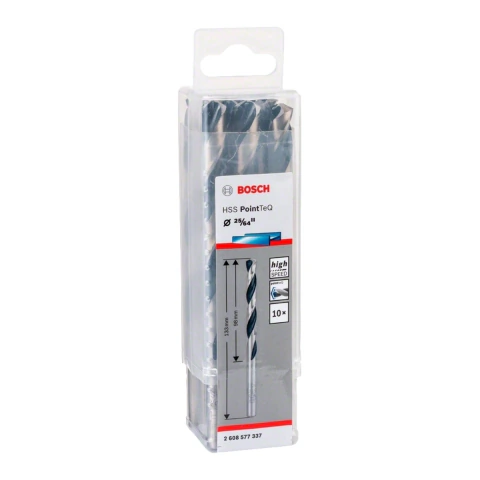 Broca Metal Bosch Aço Rápido Hss-Pointteq 25/64'' 10 Peças
