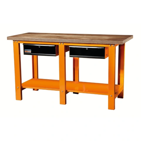 Bancada 2 Gavetas 1,6 M 40 MM 1400 KG 30 KG Estrutura Aço Pintura Eletrostática Tramontina Pro