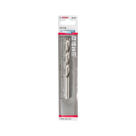 Broca Para Metal Bosch Aço Rápido Hss-G 3/8''