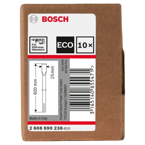 Cinzel Bosch Sds-Max mmpp 25X600 mm 10 Peças