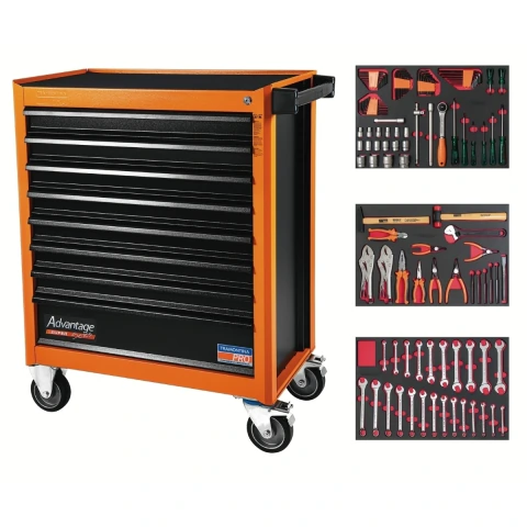 Carro 8 Gavetas 7x75mm 1x155mm 20kg 30kg 400kg Min Tramontina PRO