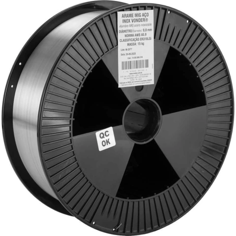 Arame Mig Aço Inox Er316Lsi 0,8 Mm Carretel Com 15 Kg Vonder