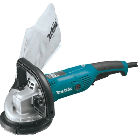 Plaina de Concreto de 125Mm Industrial 1400W Com Rebolo Chaves Coletor de Pó PC5000C 110V Makita
