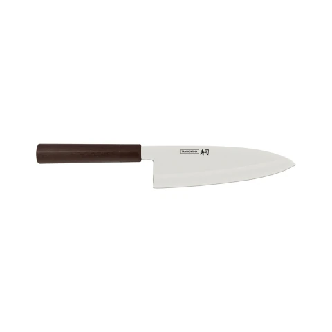 Faca Deba 8 Polegadas 3,1 mm Aço Inox Cabo Nylon Antimicrobiano Sushi Silver Tramontina