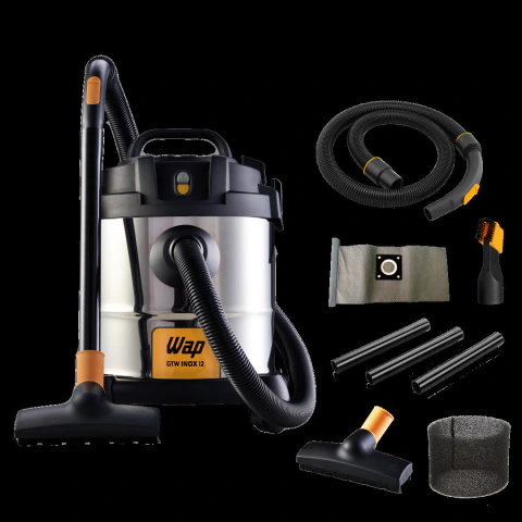 Aspirador de Pó e Água WAP GTW Inox 12 Potência de 1400W e Bocal de Sopro 127V