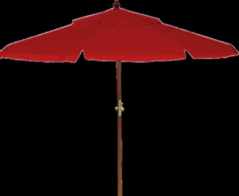 Ombrellone Madeira Cobertura PVC Manivela 2,70 metros Vermelho
