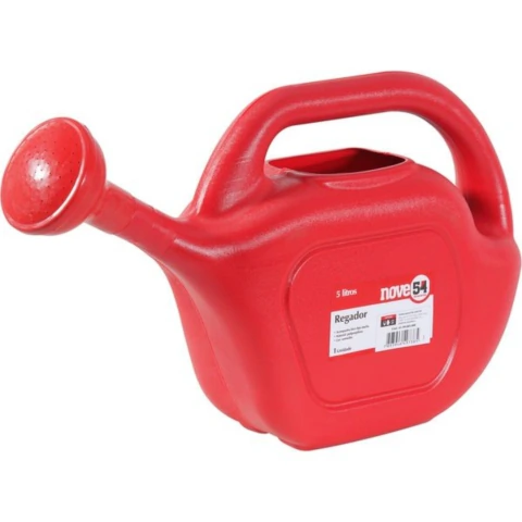 Regador plástico 5 litros vermelho Nove54