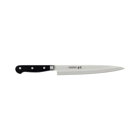 Faca Yanagiba Tramontina Sushi Gold 9 Polegadas Aço Inox 57 HRC 2,5mm Profissional Cabo Reforçado