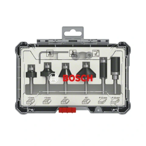 Jogo De Fresas Bosch Standard Encaixe De 6 mm 6 Peças