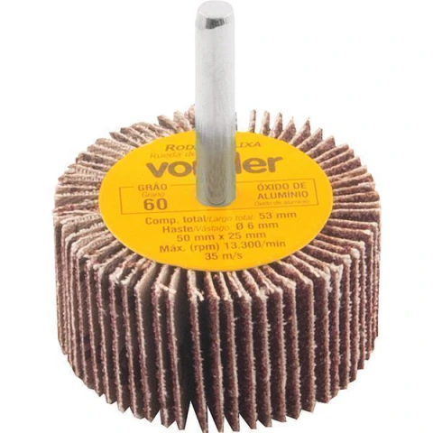 Roda de Lixa 50x25mm com Haste G60 Vonder