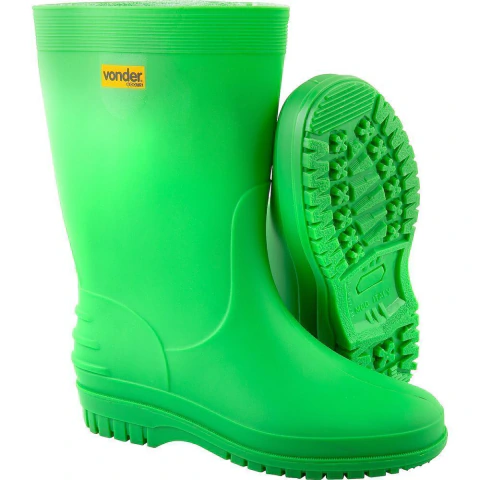 Bota Verde PVC com Forro 34/35 Vonder