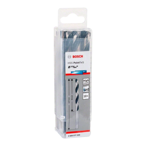 Broca Metal Bosch Aço Rápido Hss-Pointteq 23/64'' 10 Peças