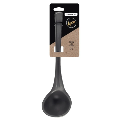 Concha Tramontina Lyon Em Silicone Cinza Resistente Até 180°C Para Panelas Antiaderentes