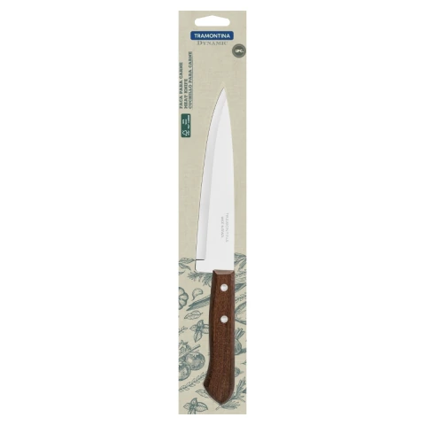 Faca Peixeira Tramontina Dynamic 7 Polegadas Aço Inox Cabo Madeira Natural Para Carnes E Cozinha