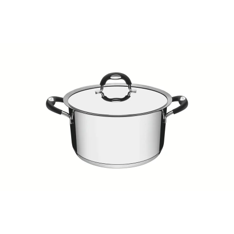 Caçarola Tramontina Duo Silicone Inox Fundo Triplo 20 cm 3,6 L Tampa Com Saída De Vapor Indução
