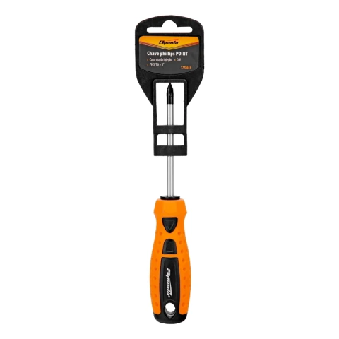Chave Phillips Ph1 3/16 Polegadas 75 mm Cabo Emborrachado Aço Carbono Sparta