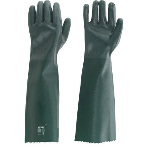 Luva Pvc Palma Áspera Forro 56cm Pav0056 05 Pares Vonder