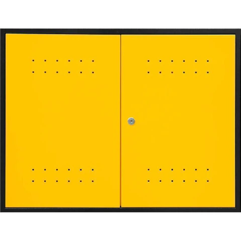 Armário Superior Modular Vonder Aéreo 15kg Aço Preto/Amarelo