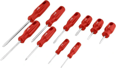 Jogo chave fenda e philips aço carbono com 10 peças Nove54