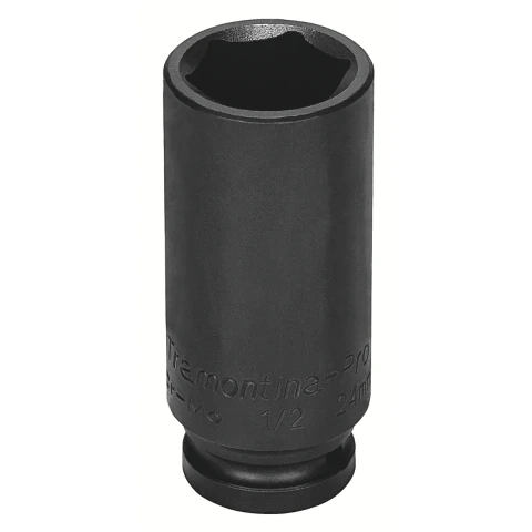 Soquete de Impacto Sextavado Longo 3/8'' 1/2'' aço Cromo Molibdênio Fosfatizado Tramontina PRO