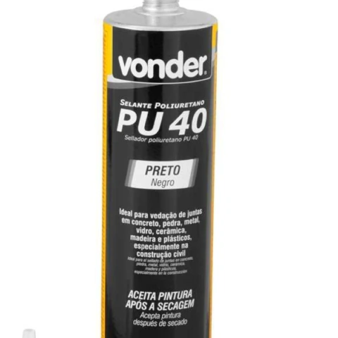 Selante Pu40 Preto Vonder 420G Vedação Flexível