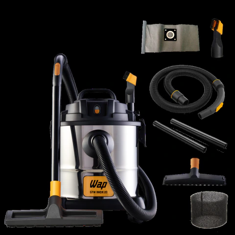 Aspirador de Pó e Água WAP GTW Inox 20 1600W Bico Canto e Escova 220V