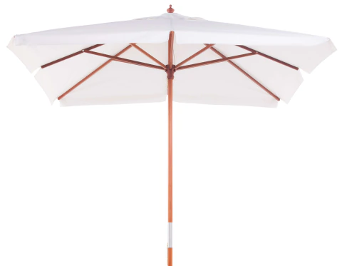 Ombrellone Quadrado Madeira 2,05 x 2,05M Branco Bel Lazer